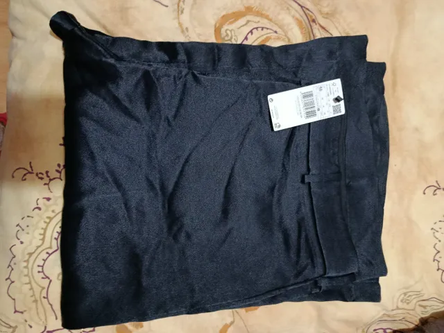 Pantalón Mango Seda Negro Talla 46 Nuevo