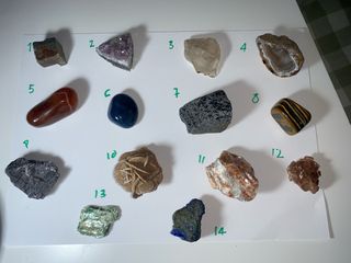 Collezione di 14 minerali