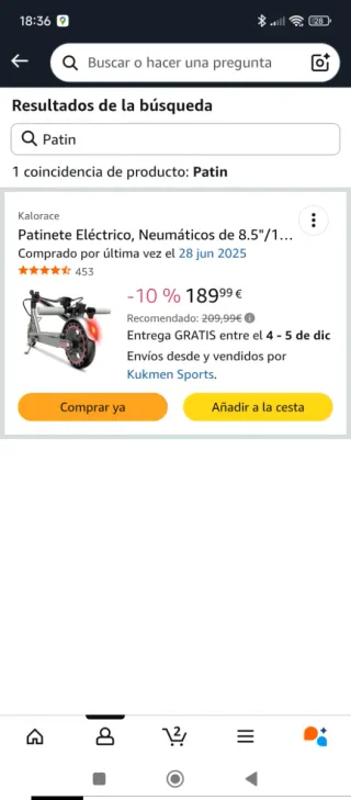 Patinete Eléctrico Kalorace