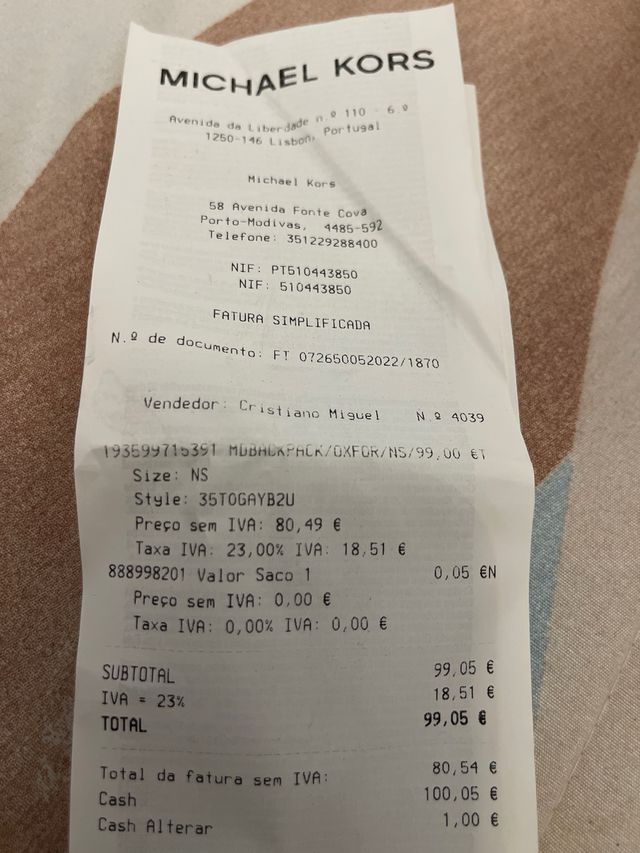 Mochila Michael Kors  Azul Blanco