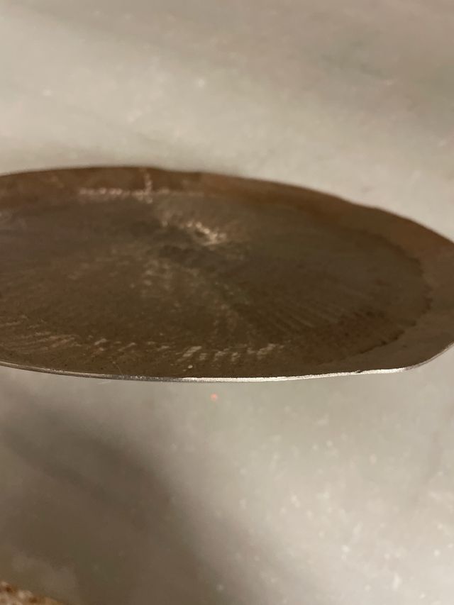 Plato bandeja decoración metal dorado