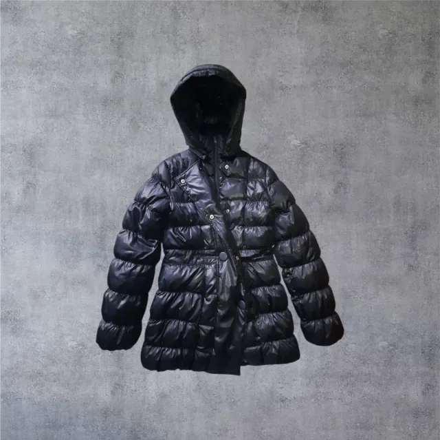 Piumino Benetton Nero Lucido Da Donna/Ragazza