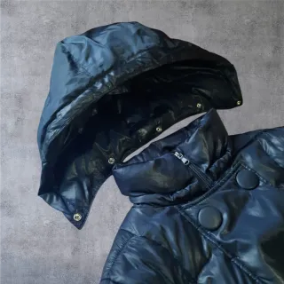 Piumino Benetton Nero Lucido Da Donna/Ragazza