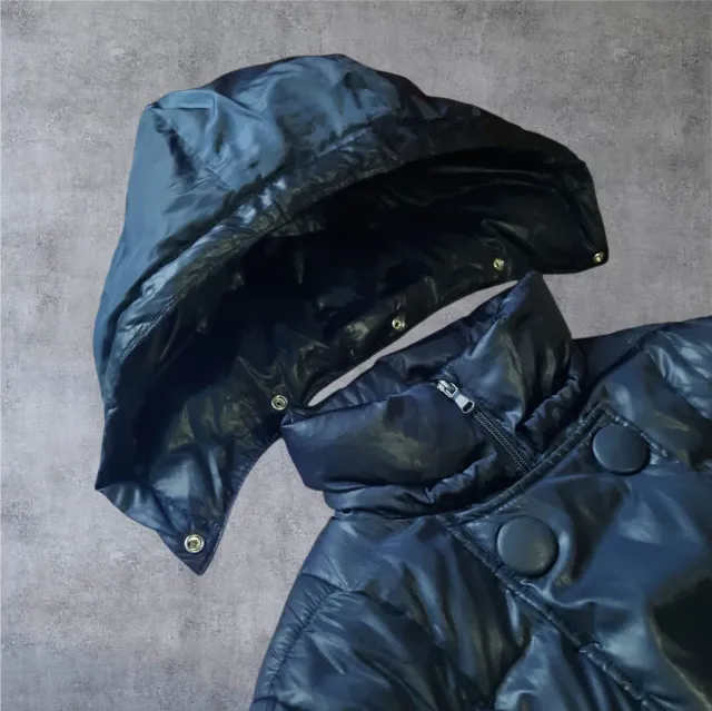 Piumino Benetton Nero Lucido Da Donna/Ragazza