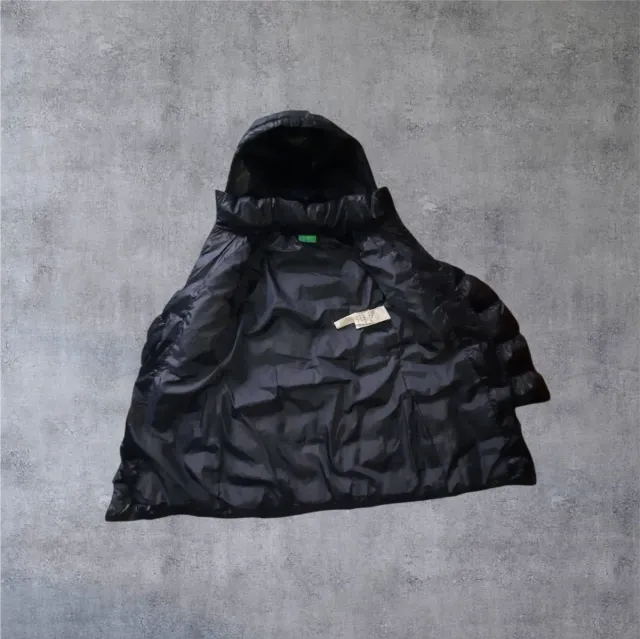 Piumino Benetton Nero Lucido Da Donna/Ragazza