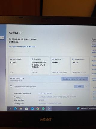 Portátil Acer Negro travelmate