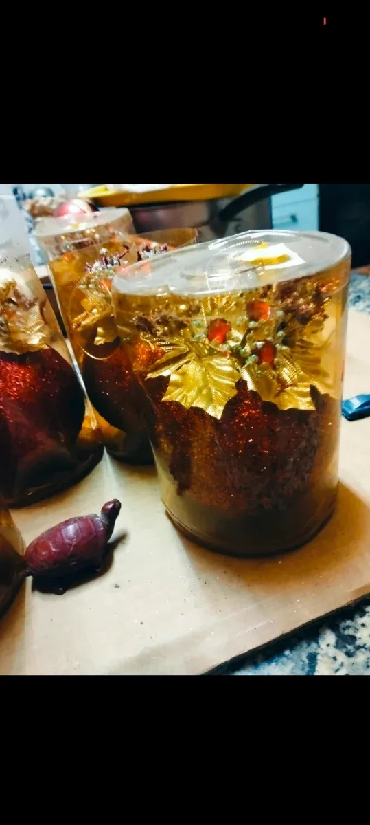 Palline Natale Rosse Glitter Set 3