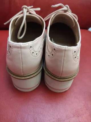 Zapatos Oxford Beige/Rosa