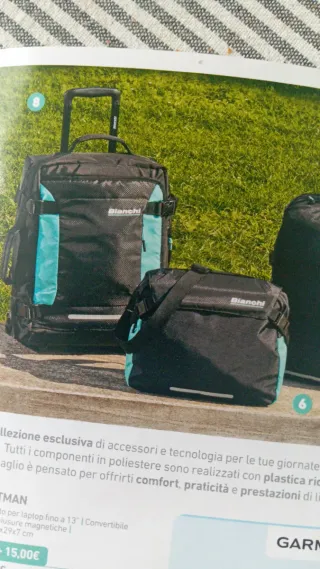 Trolley Bianchi 40L nero/turchese