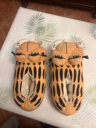 Zapatillas de casa Garfield Naranja y Negro