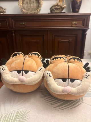 Zapatillas de casa Garfield Naranja y Negro