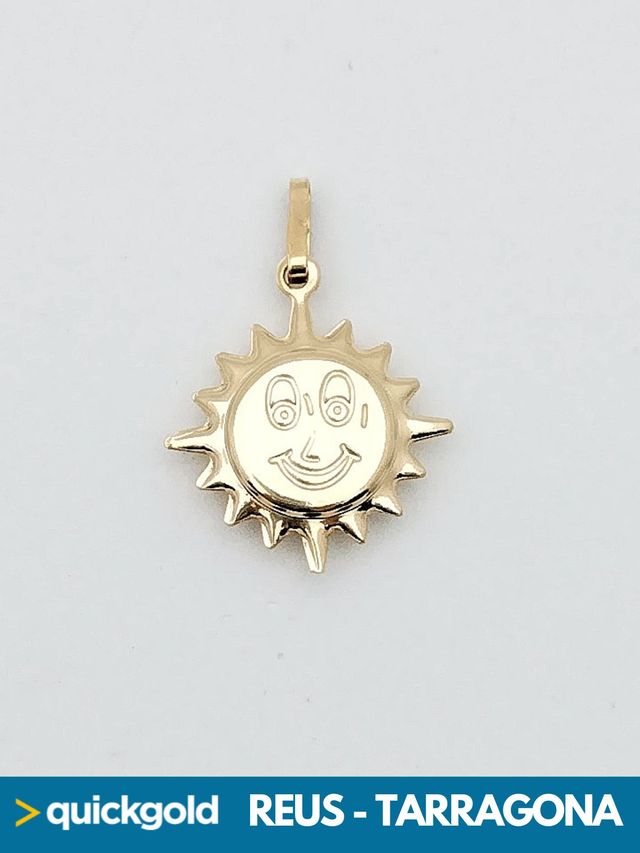 035-03-00843 COLGANTE ORO 18L SOL SONRIENTE