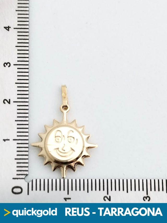 035-03-00843 COLGANTE ORO 18L SOL SONRIENTE