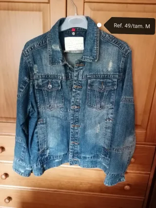Casaco de ganga azul tamanho M