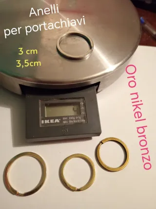 Anelli minuteria Níkel, Oro, Bronzo