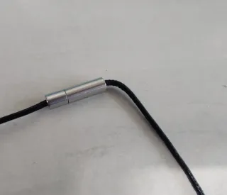 Collar Acero Hombre Negro y Plateado