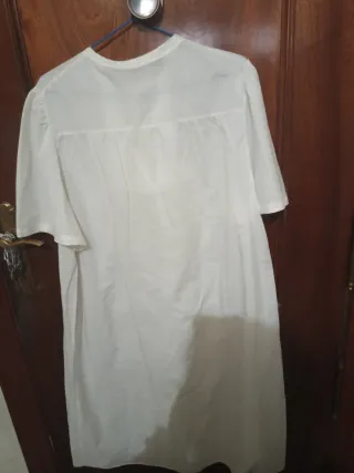 Camisón de algodón blanco