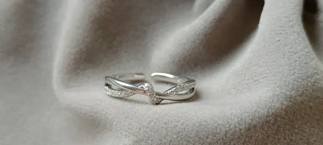 Anillo ajustable de Plata con sello de garantía