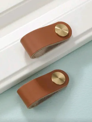 Manijas de cuero para cajones (2 unidades)