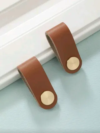 Manijas de cuero para cajones (2 unidades)