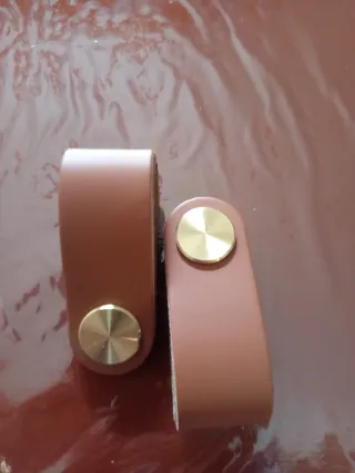 Manijas de cuero para cajones (2 unidades)