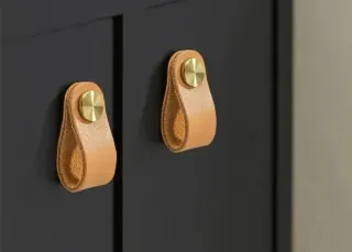 Manijas de cuero para cajones (2 unidades)