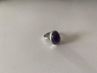 Anillo Plata Amatista Morada