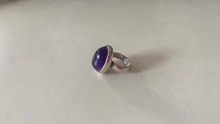 Anillo Plata Amatista Morada