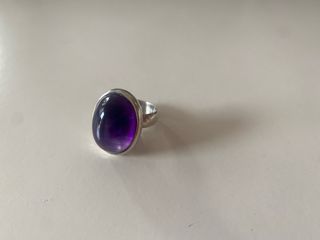 Anillo Plata Amatista Morada