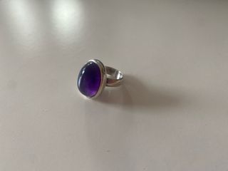 Anillo Plata Amatista Morada