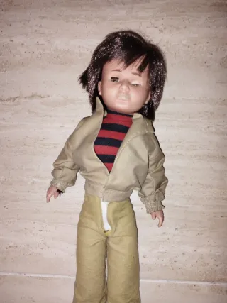 Muñeco vintage niño ropa años 70