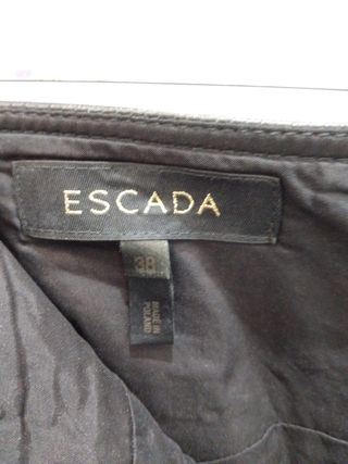 Pantalón Escada Piel Cordero Vintage Negro