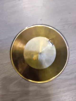 Plato latón Vía Crucis decorado