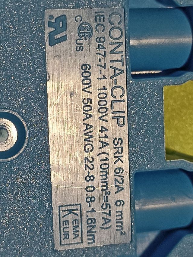 200 bornas CONTACLIP 50A