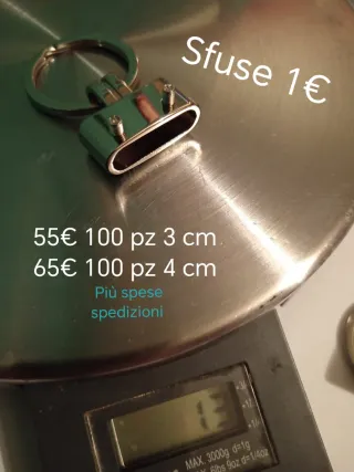 Attacchi portachiavi 3cm e 4cm