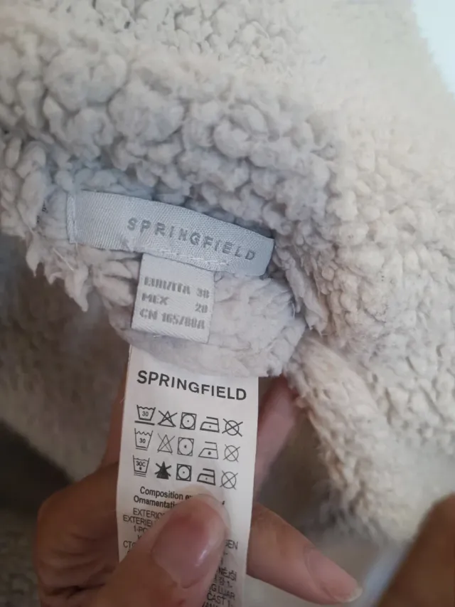 Chaquetón reversible borreguito azul marino/beige