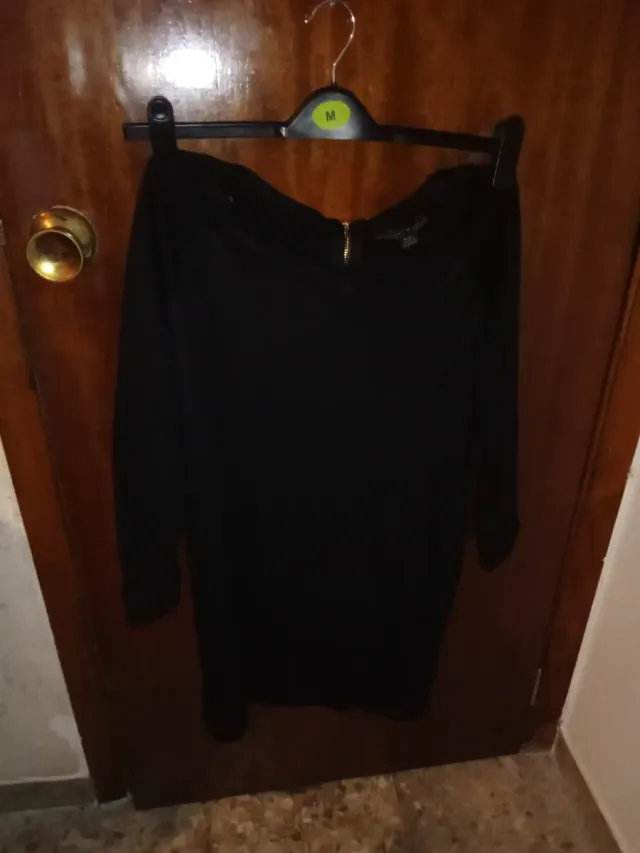 Vestido Negro Otoño Invierno Talla M