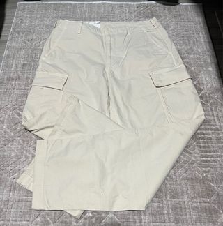 Pantalones Cargo Beige Anchos