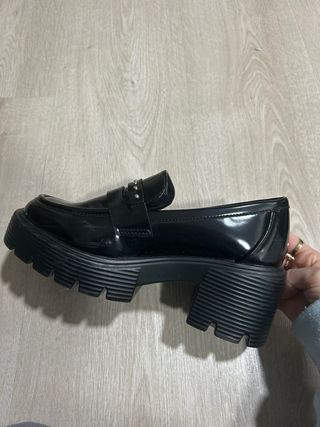 Zapatos negros plataforma mujer