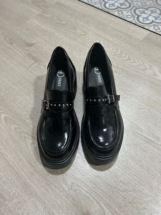 Zapatos negros plataforma mujer