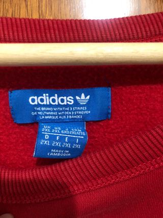 Sudadera Adidas Originals Roja Talla XXL