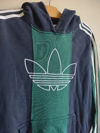Sudadera Adidas Vintage de los 90 Azul/Ver