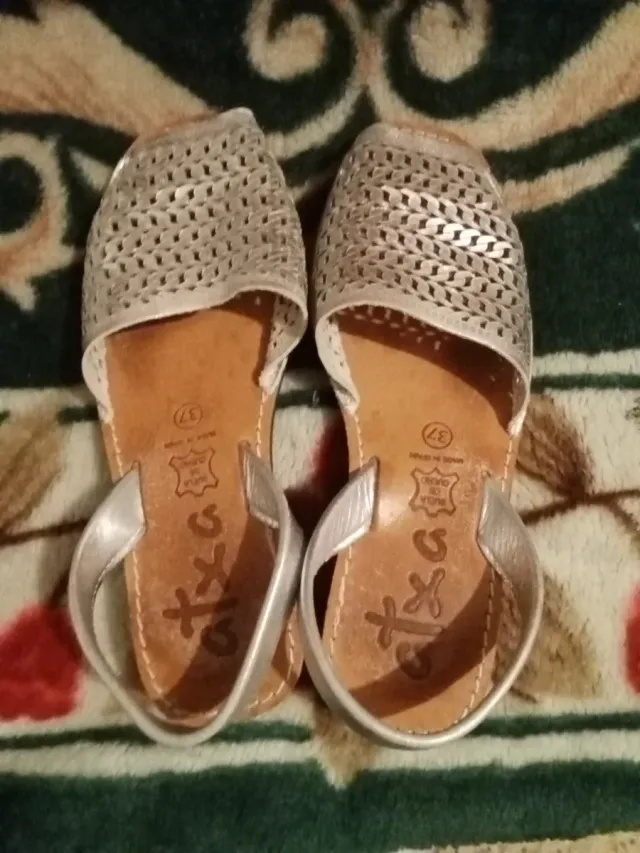 Sandalias Pikolinos Beige/Plata Talla 37
