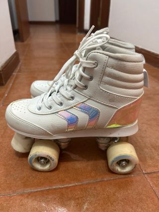 Patines blancos de caña alta talla 37