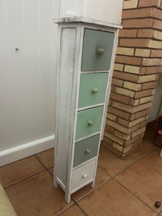 Piccolo cassettiera in legno 95x16x21cm