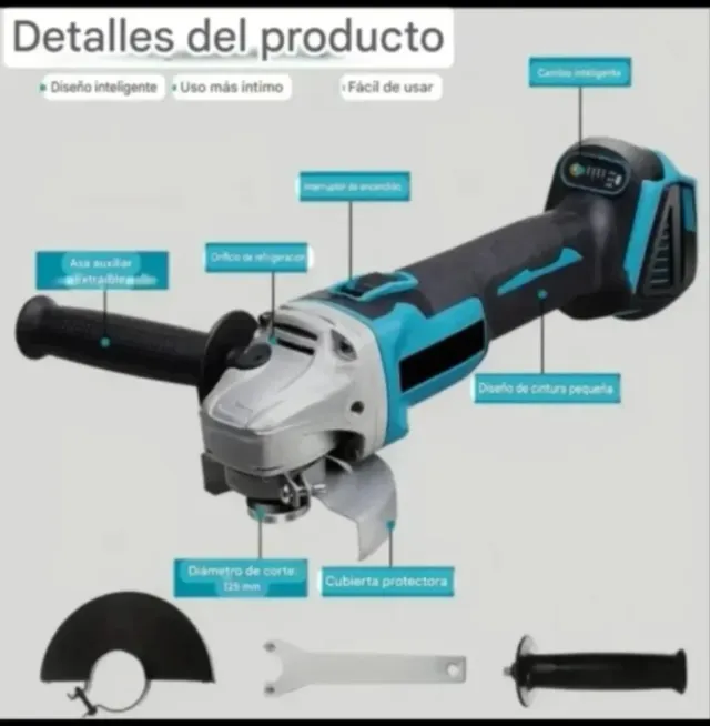 Esmeril Angular Sem Fio com Bateria Recarregável