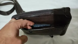 Borsello Piquadro marrone pelle uomo