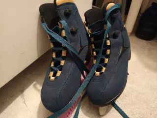 Patines de hielo azul marino