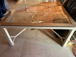 Mesa comedor forja blanca Regualt