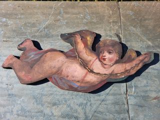 Pareja de ángeles voladores italianos